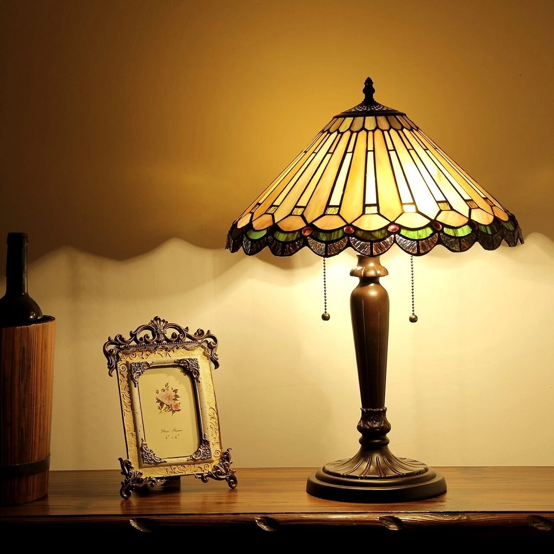 22" Stained Glass Table Lamp - 3