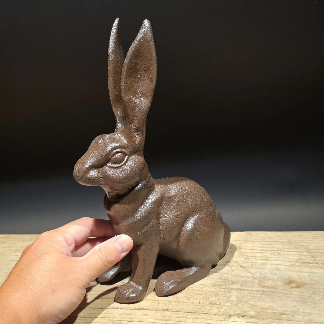 Cast Iron Rabbit Door Stop Hare Statue (1 of 10)
