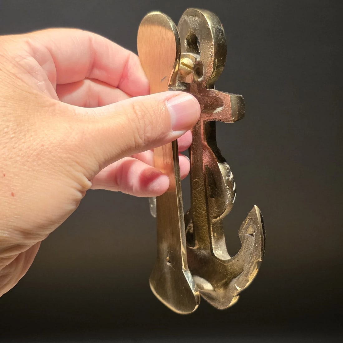 6" Brass Anchor Door Knocker - 8