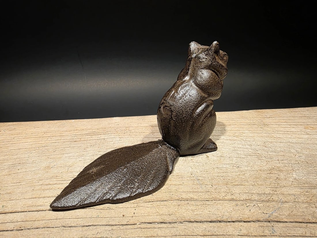 Cast Iron Squirrel Door Stop Wedge - 6
