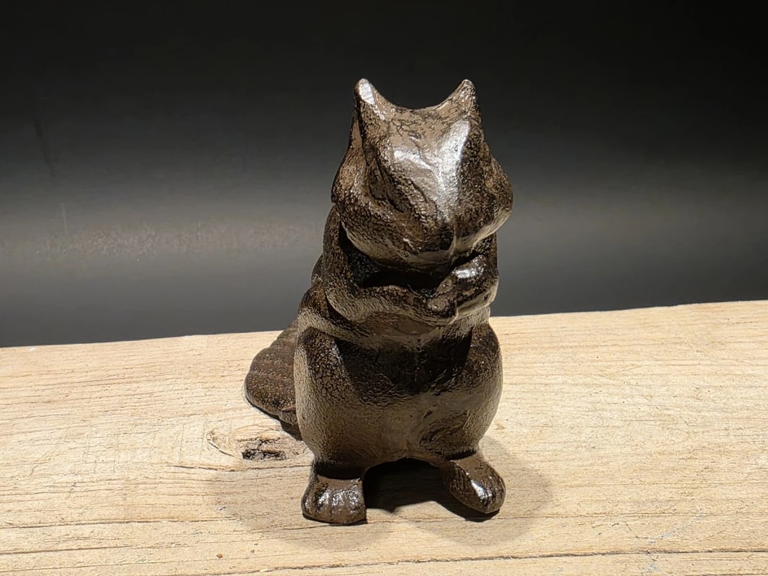 Cast Iron Squirrel Door Stop Wedge - 9
