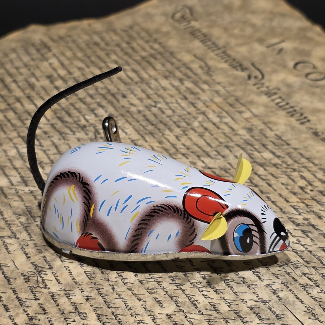 Tin Litho Mouse Toy Wind Up Mechanical Mouse (1 of 16)