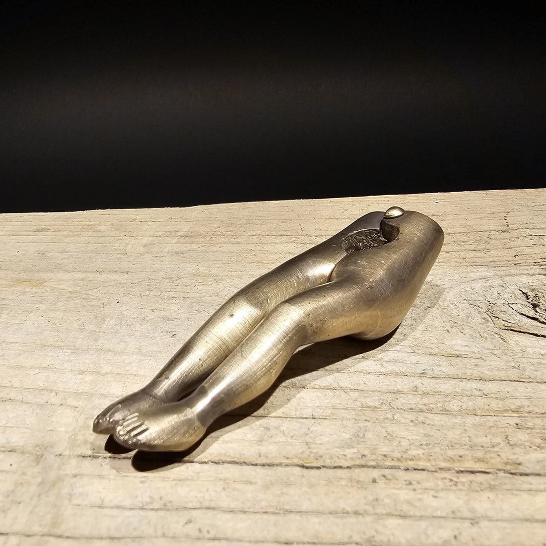 4" Brass Risque Lady Legs Nut Cracker - 9