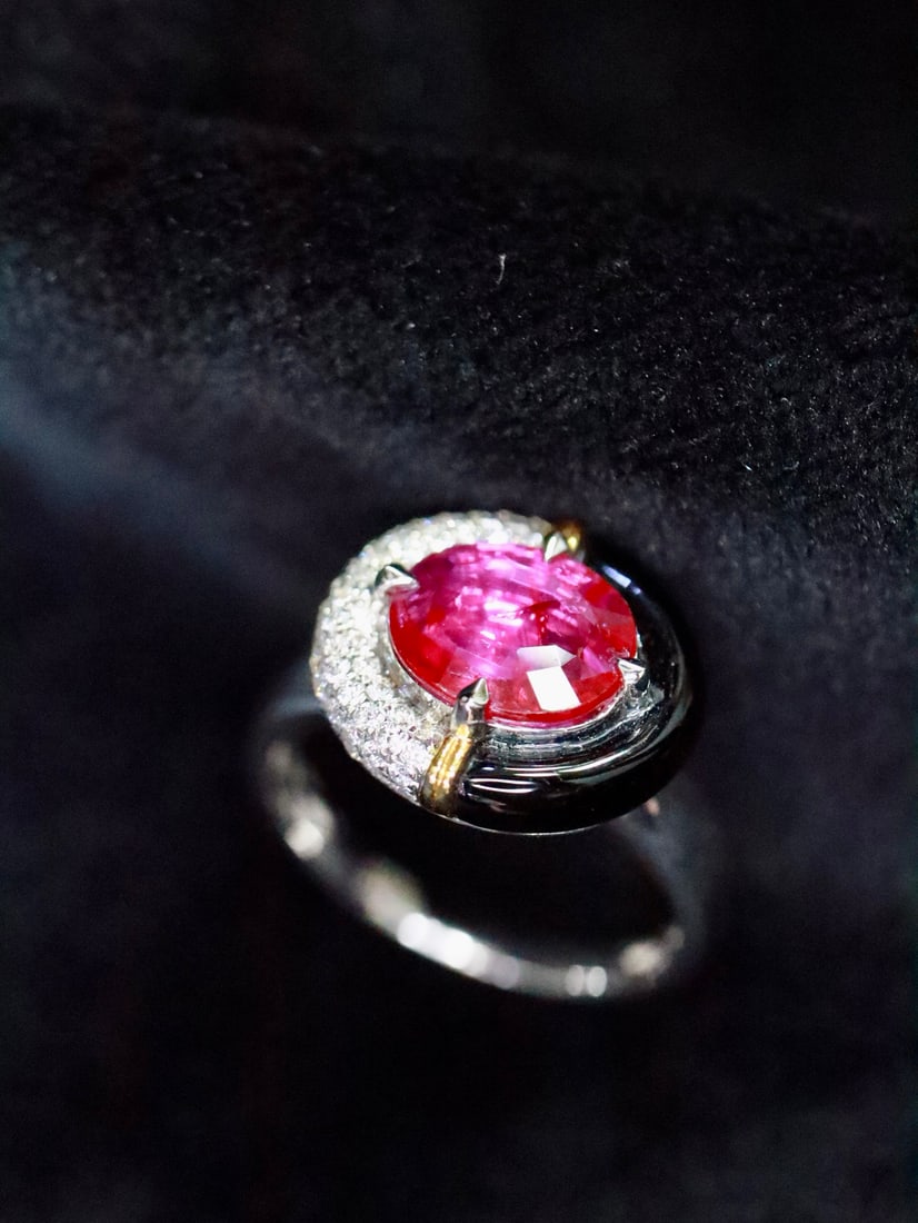 18K Gold Natural No-Heat Ruby Ring - 3