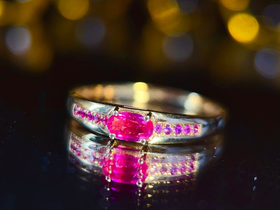 18K Gold Natural Ruby Ring - 2