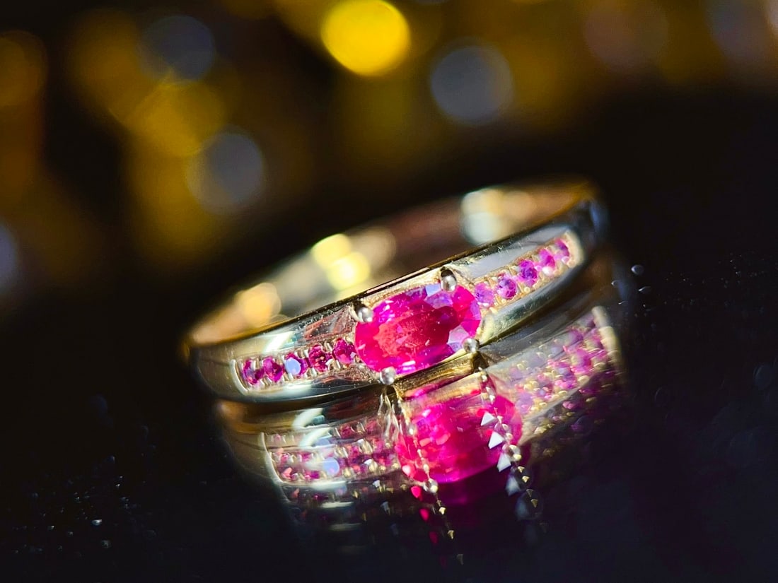 18K Gold Natural Ruby Ring - 3