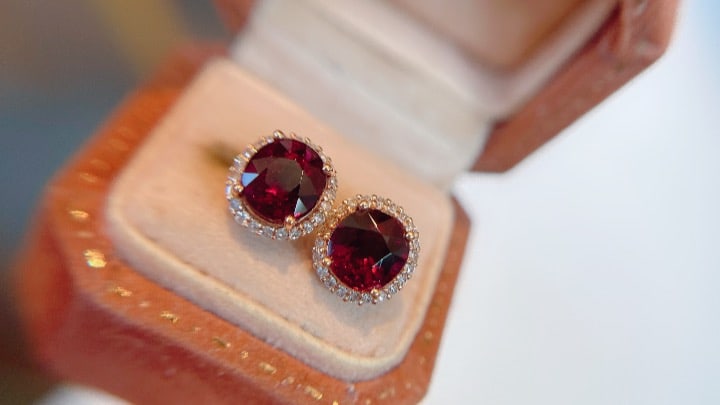 18K Gold Natural Tourmaline Earrings - 3