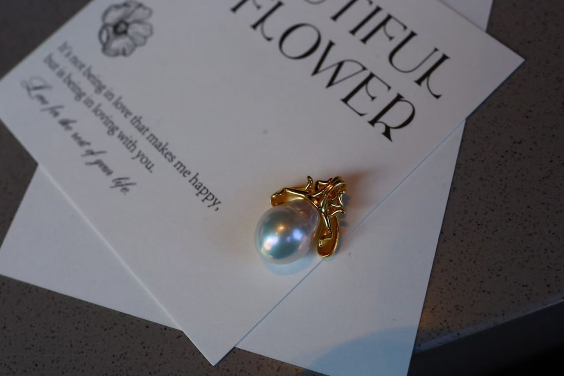 Silver Natural Pearl Pendant - 2