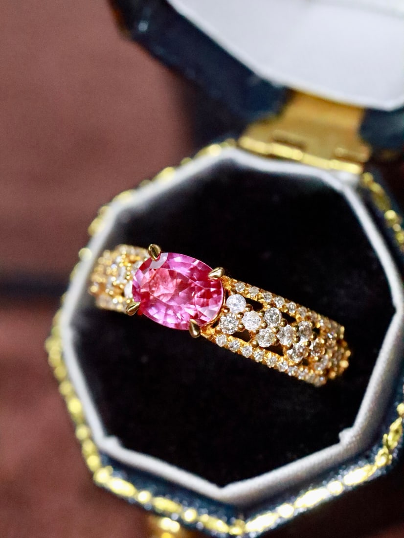18K Gold Natural Unheated Ruby Ring - 2
