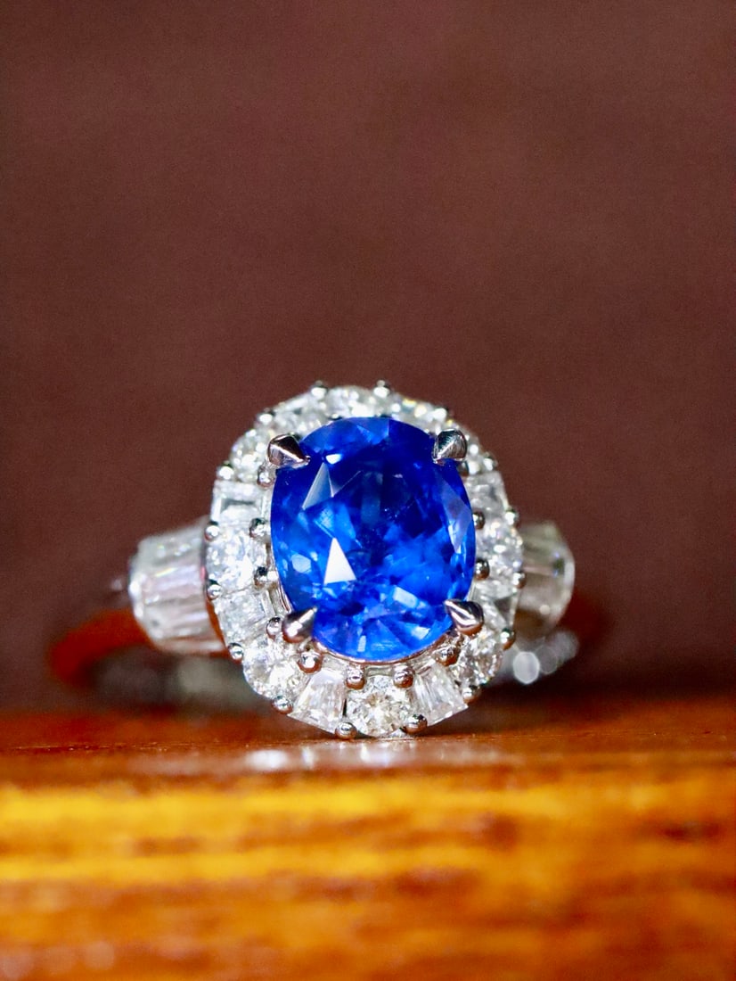 18K Gold Natural Sapphire Ring - 2