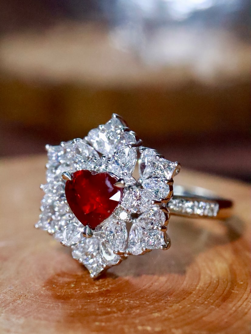 PT950 Natural Ruby Ring - 2