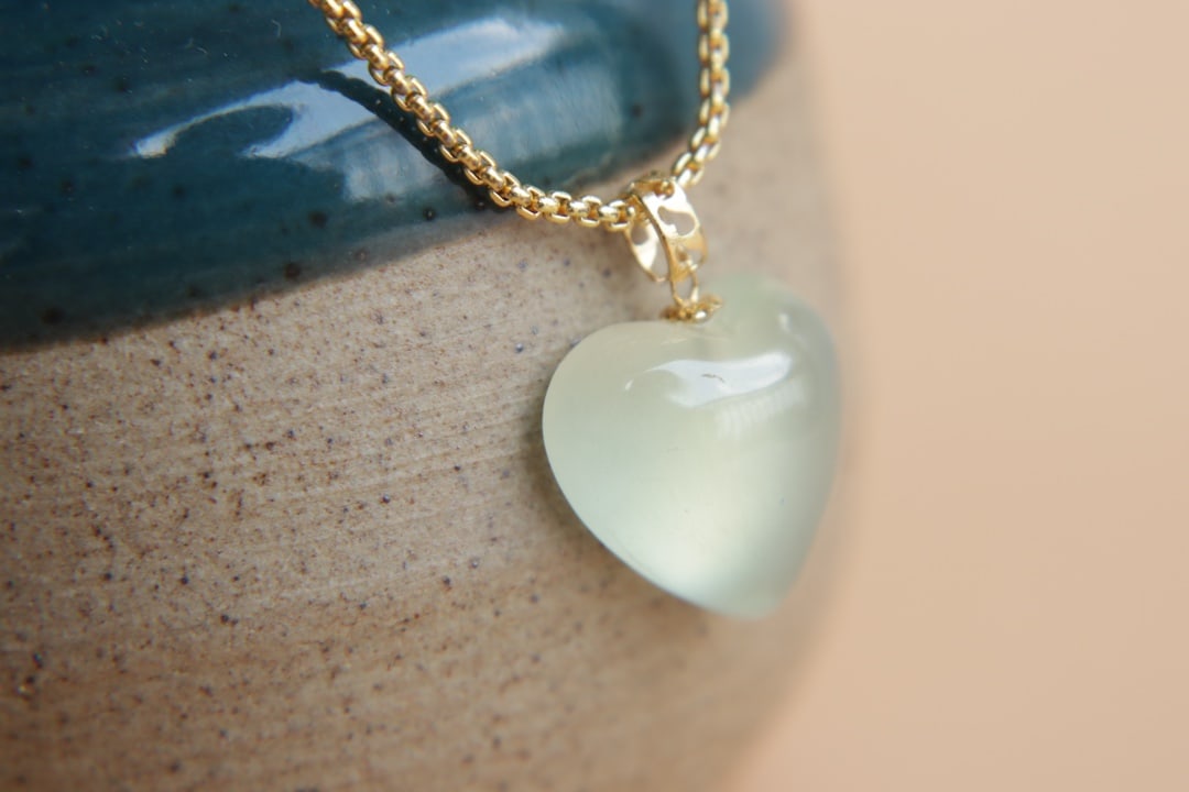 18K Gold Prasiolite Pendant - 2