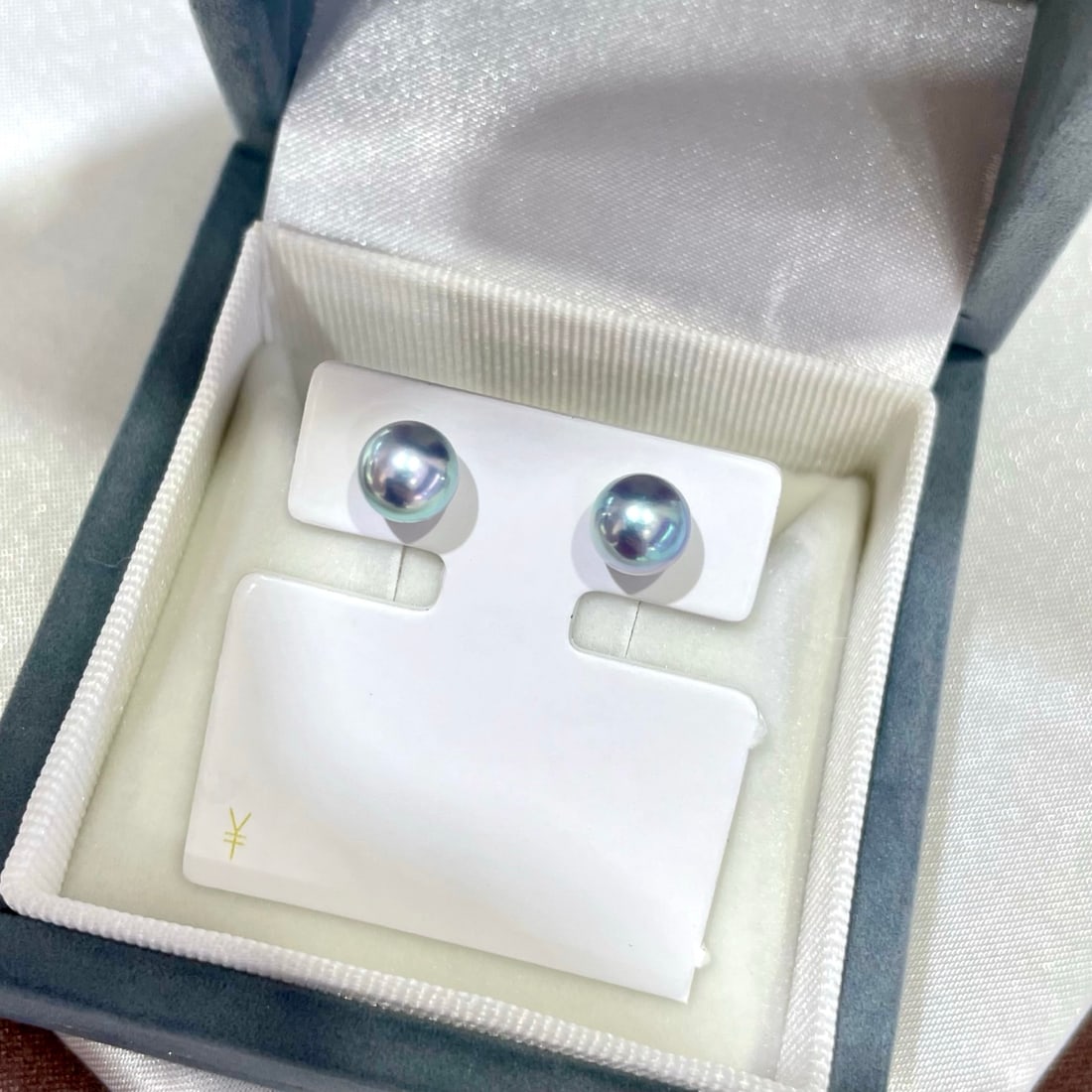 Aurora Silver Blue Pearl Earrings - 2