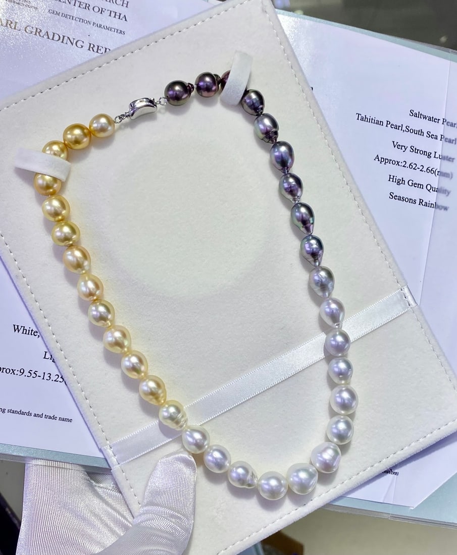 Aurora Tricolor South Sea Pearl Necklace - 2