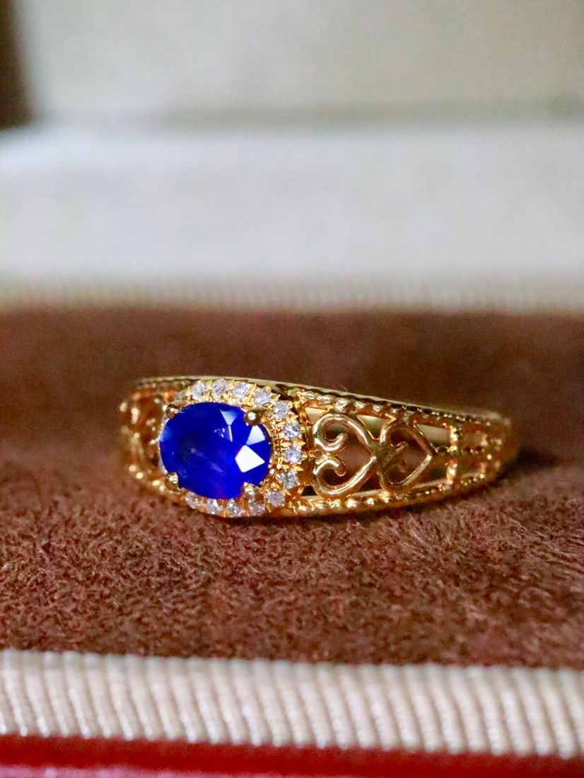 18K Gold Sapphire Ring - 2