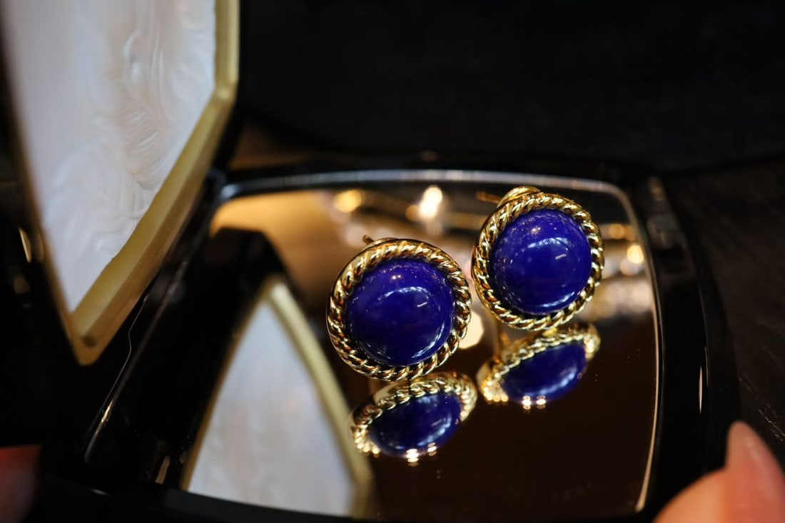 Natural Lapis Lazuli Earrings - 2