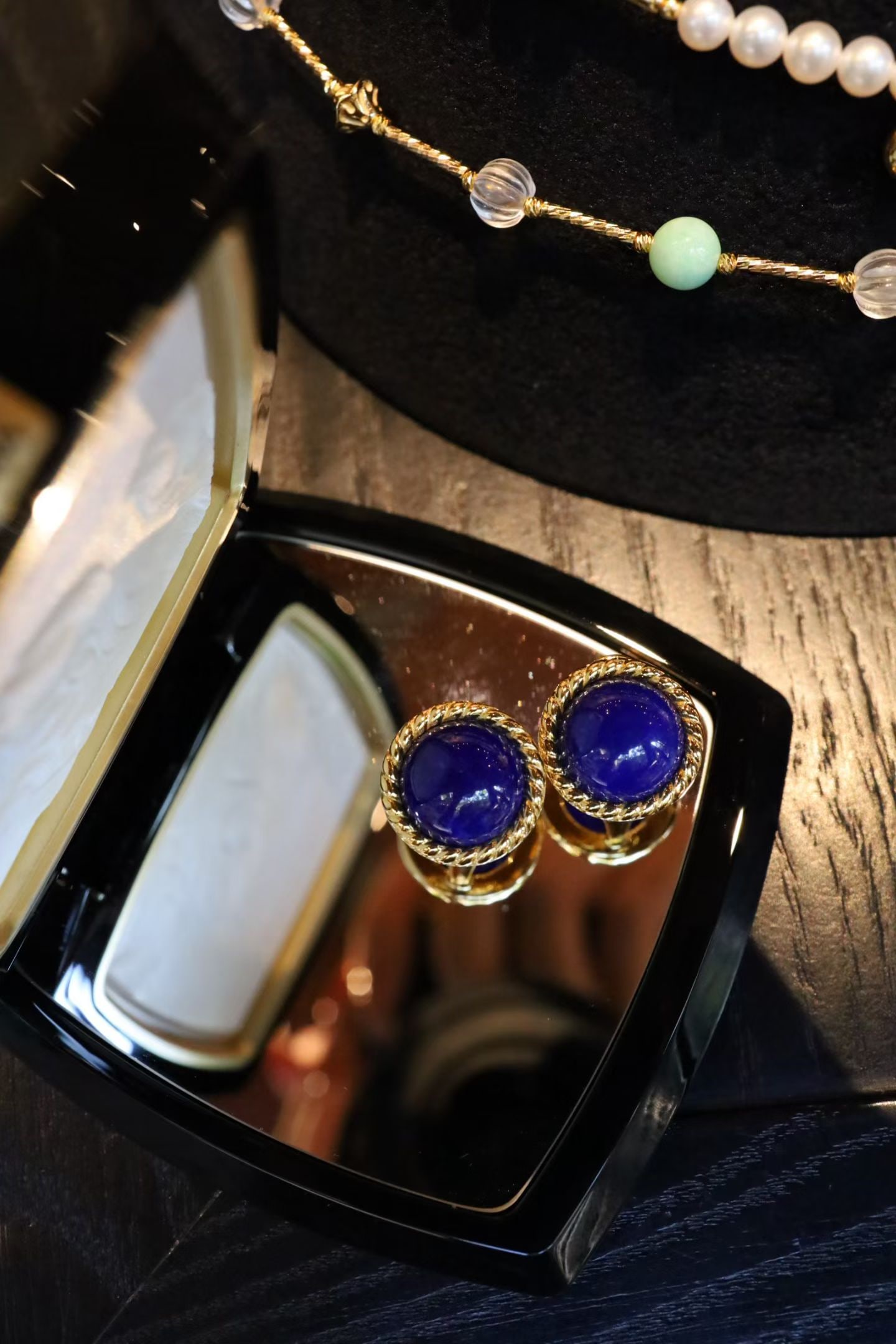 Natural Lapis Lazuli Earrings - 7