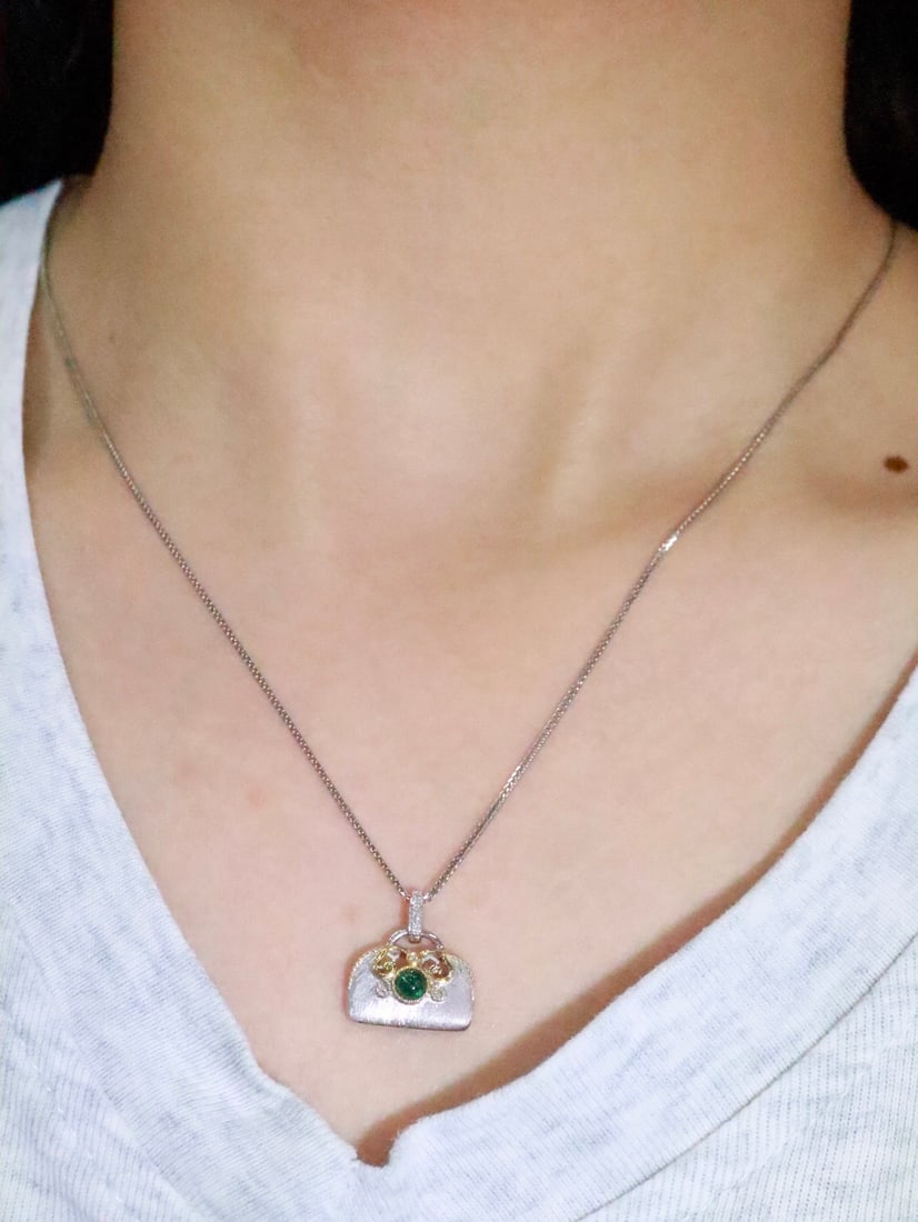 Natural Emerald Pendant - 2