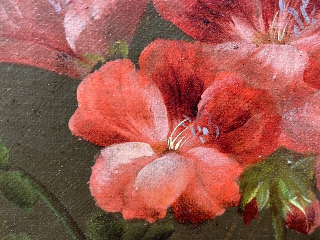 19th Century British Work Of Art Oil Painting Still Life Roses Peaches & Grapes - 13