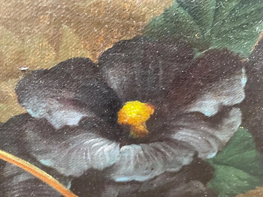 19th Century British Work Of Art Oil Painting Still Life Roses Peaches & Grapes - 18