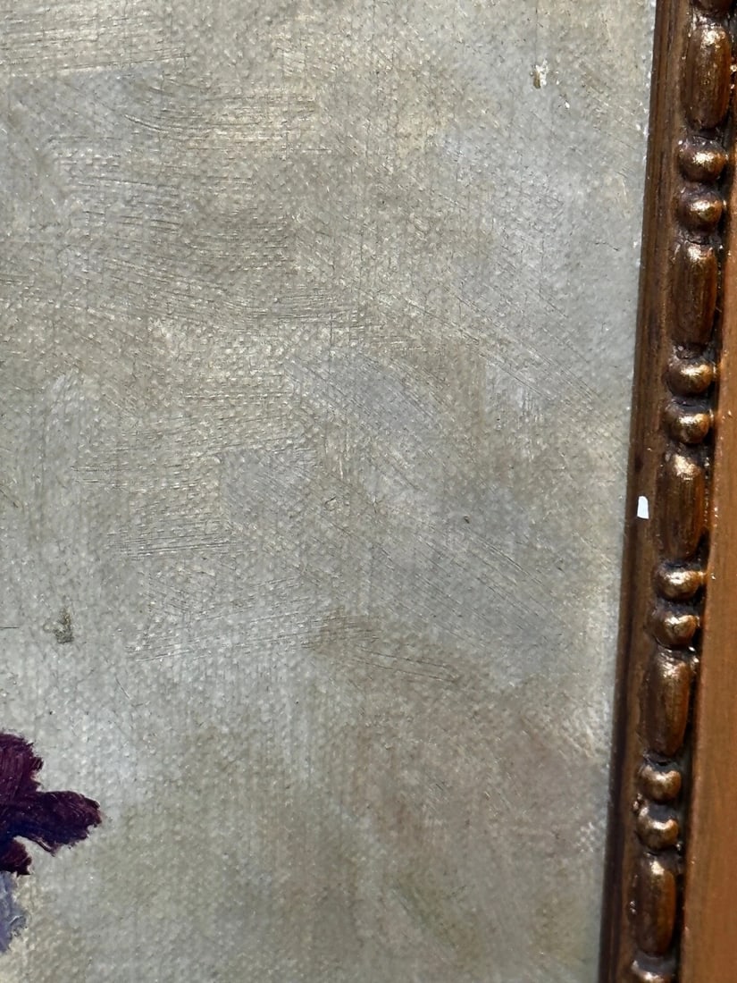 Danish Oil Painting Still Life "Pansies" Flowers Signed Emma Løffler 1843 – 1929 - 20