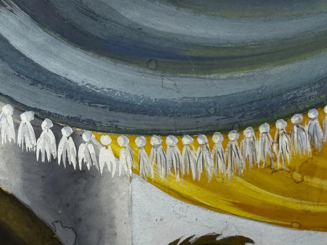 Surrealism Painting Death of Cleopatra by Wenda Jerrum c1960 Egyptian Mythology - 19
