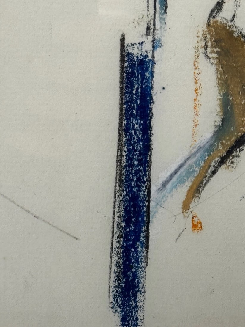 Abstract Painting Form In Motion Masterpiece By Adrian Heath C1965 Framed - 12