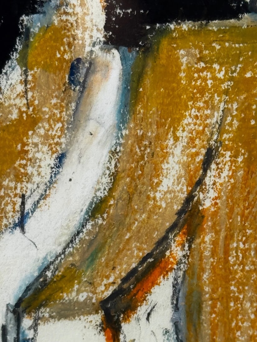 Abstract Painting Form In Motion Masterpiece By Adrian Heath C1965 Framed - 16