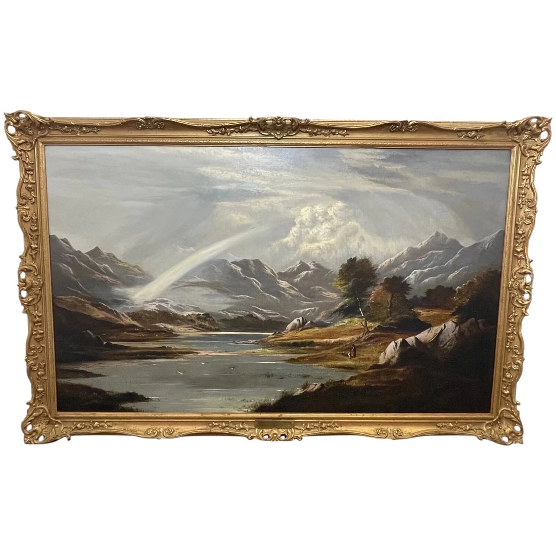 Landscape Oil Masterpiece“A Summer Shower Passing Over the Snowdon Range" C1878: Landscape Oil Masterpiece“A Summer Shower Passing Over the Snowdon Range" C1878 Click image to enlarge Description Landscape Oil Masterpiece“A Summer Shower Passing Over the S