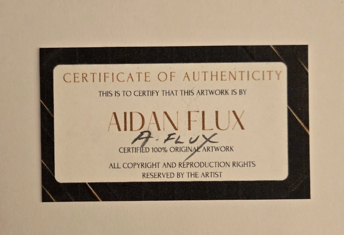 AIDAN FLUX | Hand Signed Original Print Framed Ltd.Ed. COA " LUXURYI " - 3