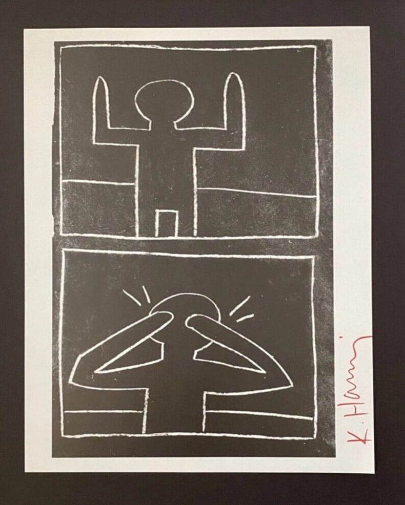 KEITH HARING + SIGNED VINTAGE PRINT FRAMED + BUY IT NOW! - 2