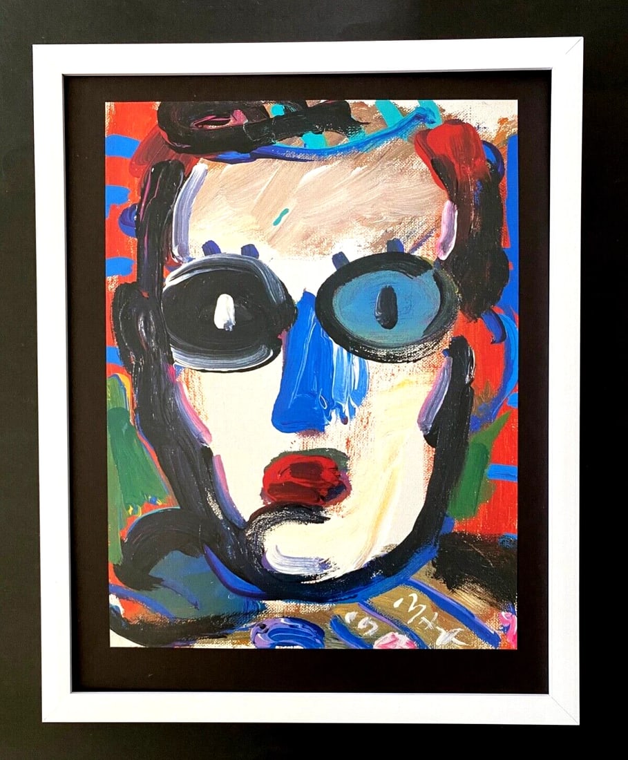 PETER MAX + BEAUTIFUL + 1971 POP ART SIGNED PRINT + NEW FRAME: We have for Sale this Print After PETER MAX AWESOME PRINT ON GLOSSY PAPER SIGNED ON THE PLATE FULL OF COLOR PRINT SIZE OF THE PRINT IS ABOUT : 10 X 8 in FRAME COVERS AN AREA OF 15 X 12 in MOUNTED AND 