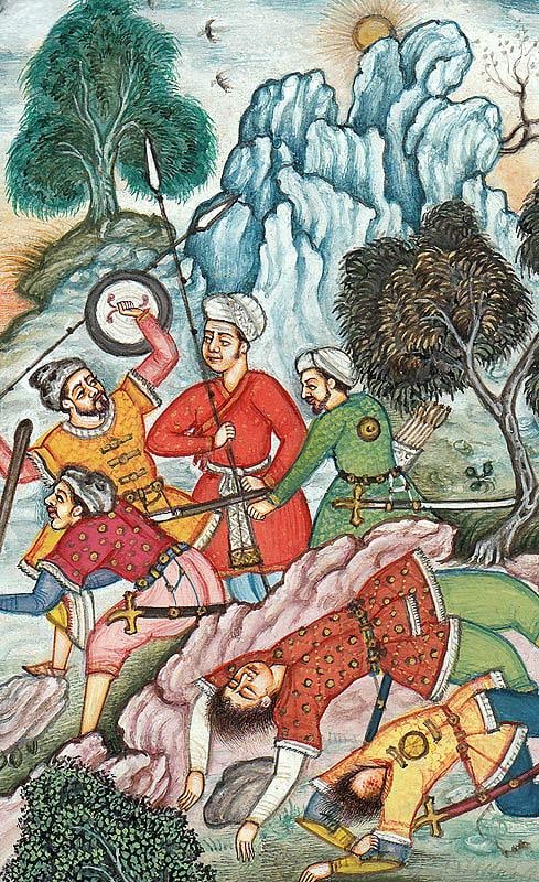Battle Scene from the Akbarnama - 2