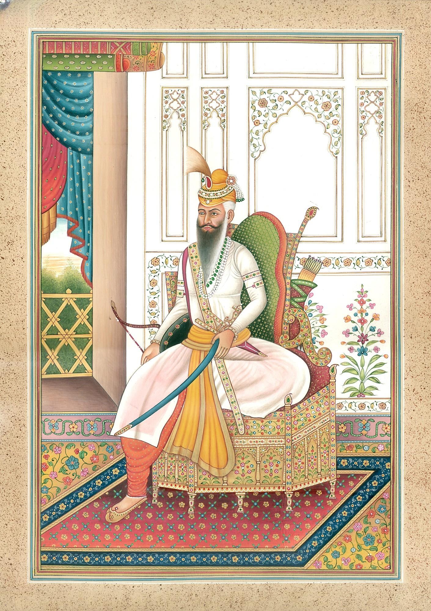 Maharaja Ranjit Singh: Title: Maharaja Ranjit Singh Description: Mughal Painting Reserve: $703.00 Shipping: Domestic: Shipping rates are determined by destination International: Foreign shipping rates are determined by dest