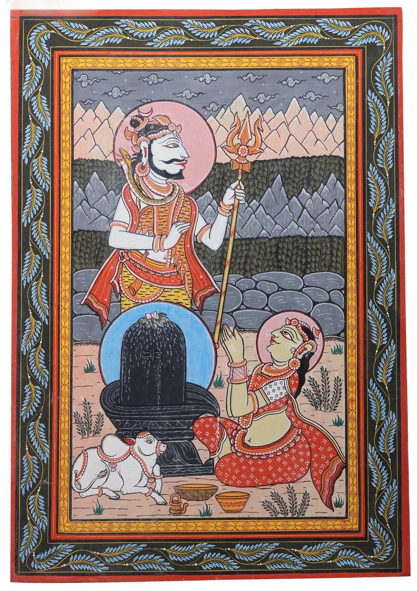 Devi Parvati’s Attainment: Title: Devi Parvati’s Attainment Description: Folk Paintings Reserve: $119.00 Shipping: Domestic: Shipping rates are determined by destination International: Foreign shipping rates are