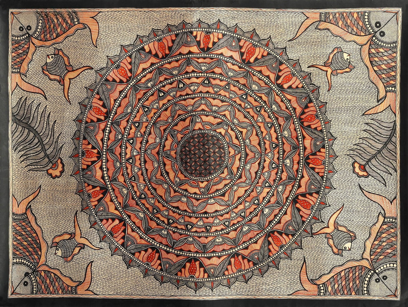 Marine Mandala Art: Title: Marine Mandala Art Description: Folk Paintings Reserve: $192.00 Shipping: Domestic: Shipping rates are determined by destination International: Foreign shipping rates are determined by destinat