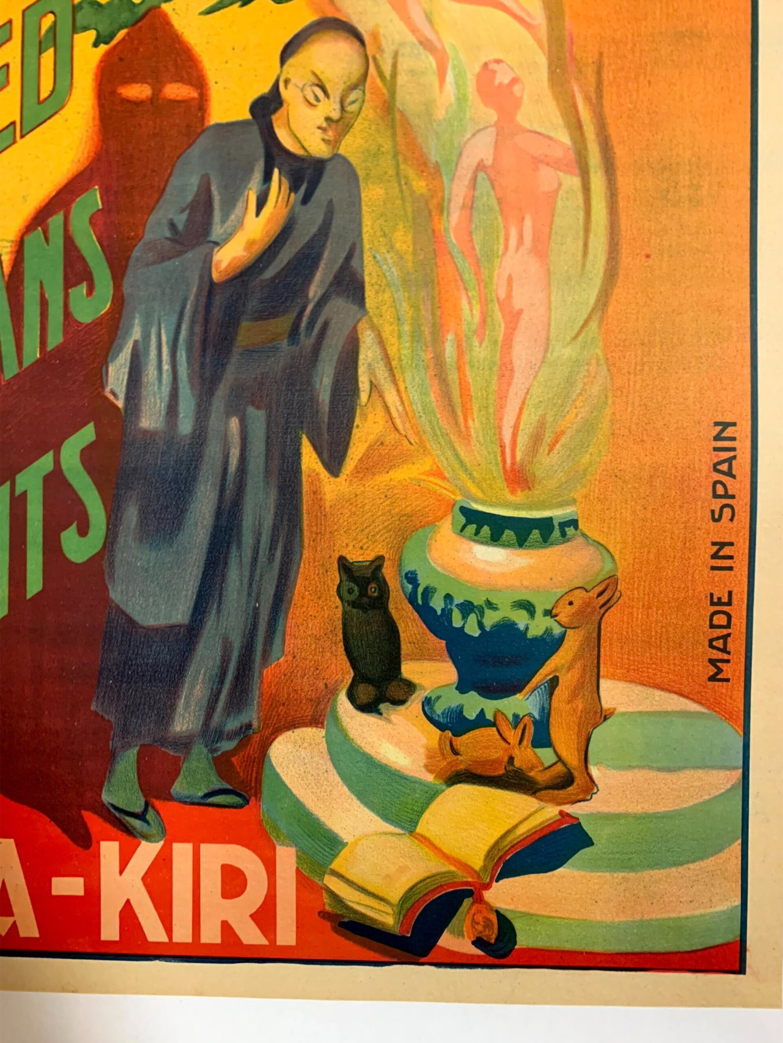 Chang and Fak-Hong - Hari Kiri (1923) 17x25 Spanish Magic Poster LB - 4