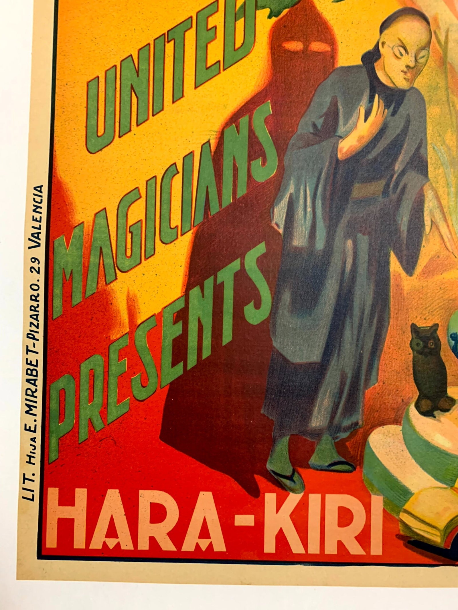 Chang and Fak-Hong - Hari Kiri (1923) 17x25 Spanish Magic Poster LB - 5