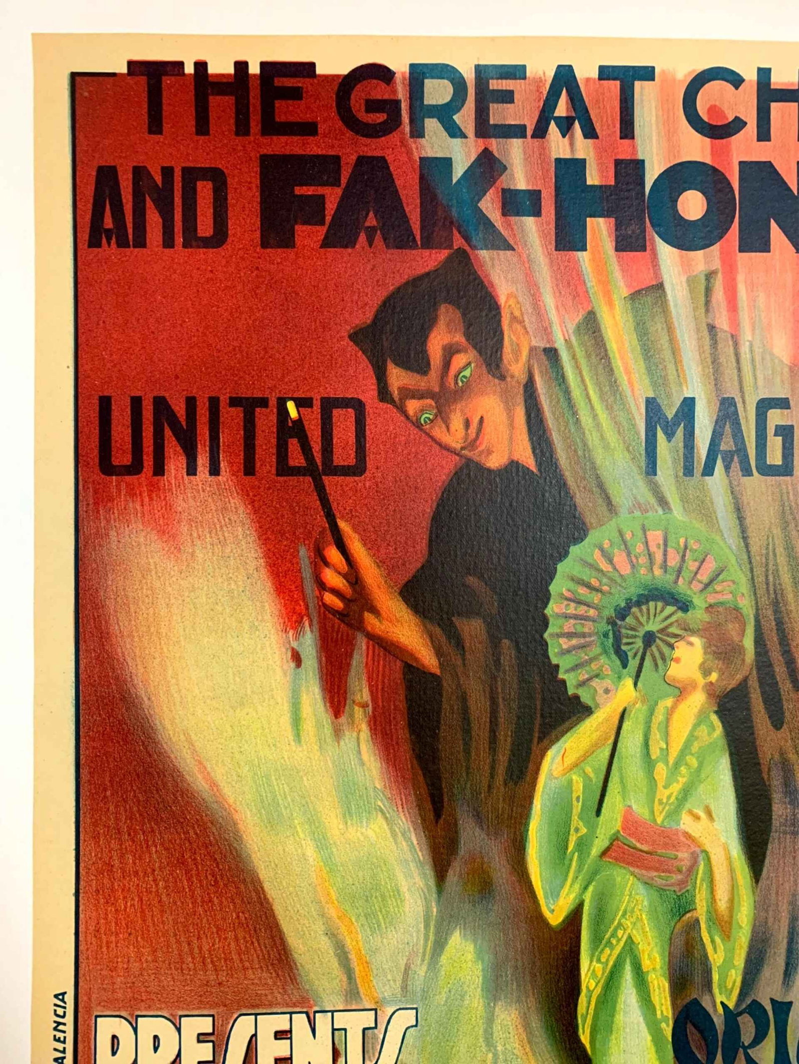 Chang and Fak-Hong - Oriental Review (1923) 17x25 Spanish Magic Poster LB - 2