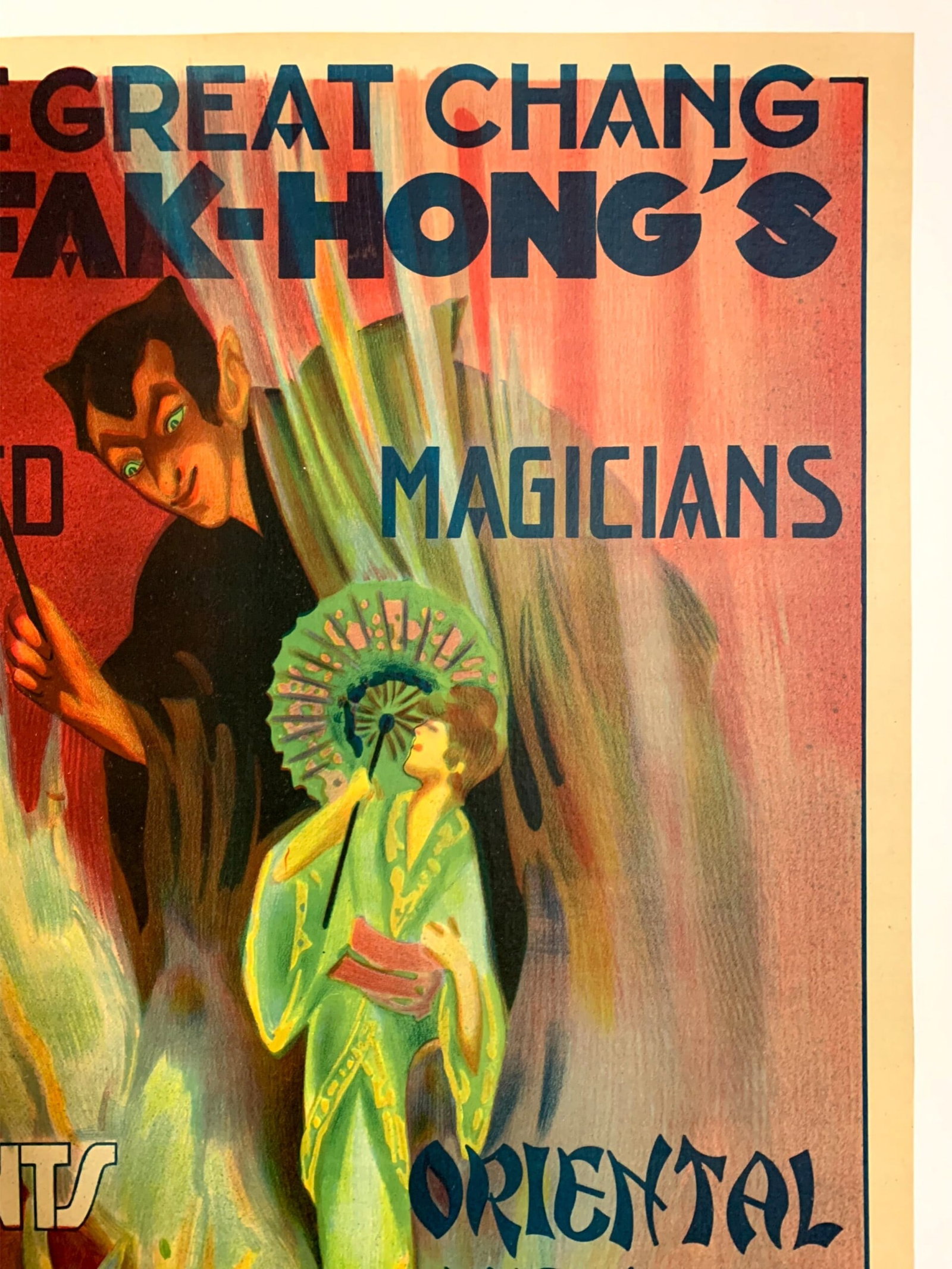 Chang and Fak-Hong - Oriental Review (1923) 17x25 Spanish Magic Poster LB - 3