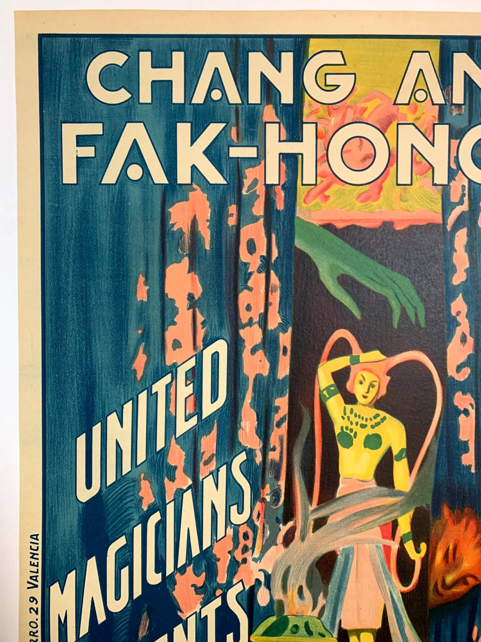 Chang and Fak-Hong - Elle (1923) 17x25 Spanish Magic Poster LB - 2