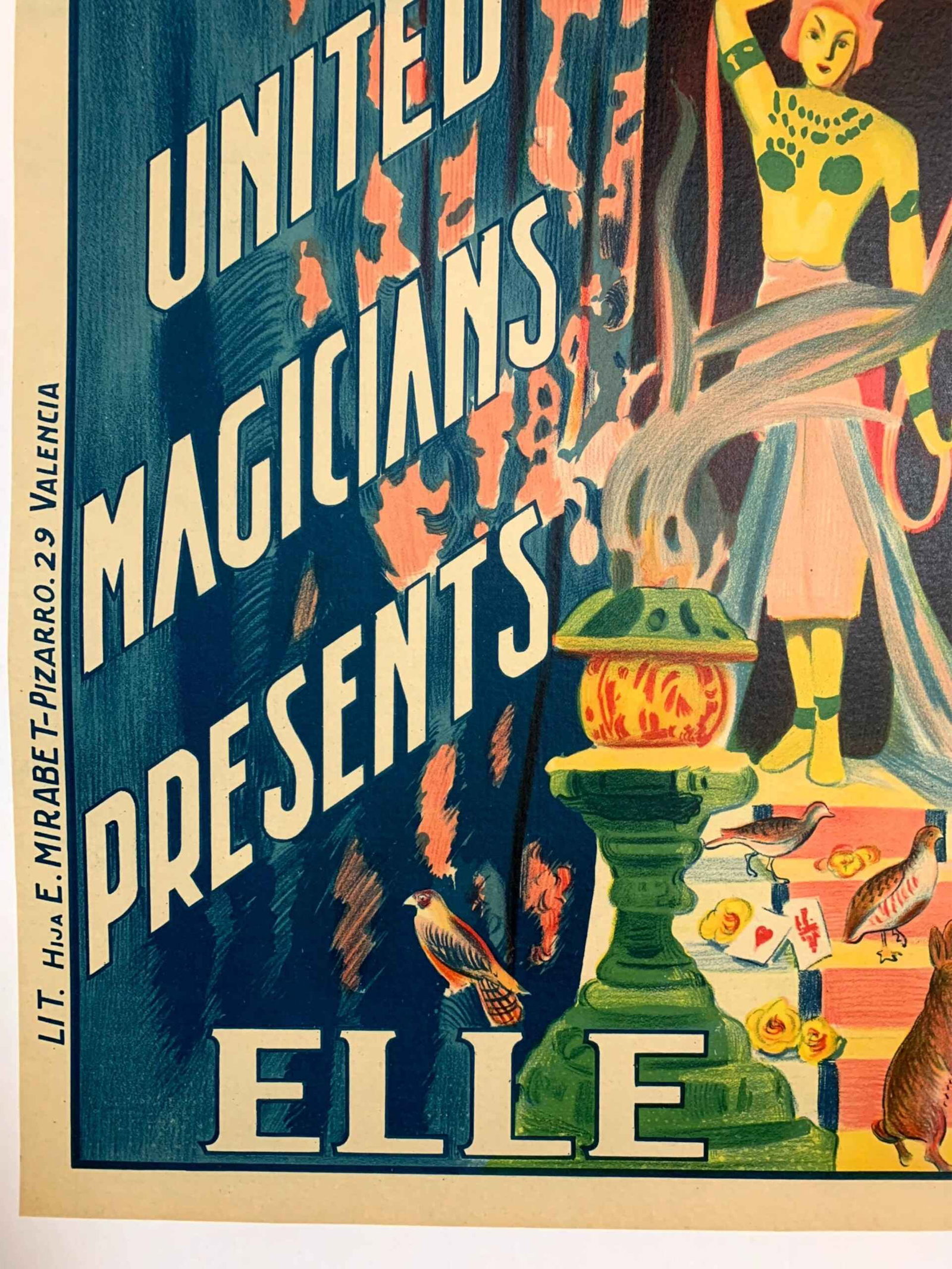 Chang and Fak-Hong - Elle (1923) 17x25 Spanish Magic Poster LB - 5