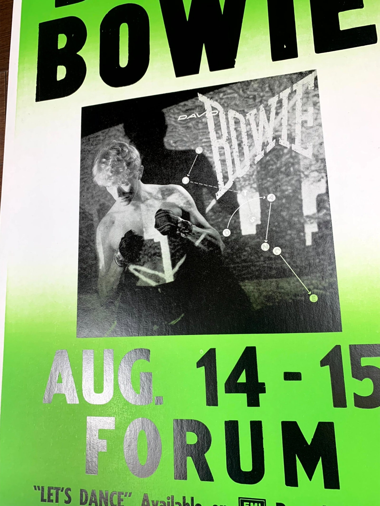 David Bowie - Let's Dance - The Forum (1983) US Window Card Music Poster - 4