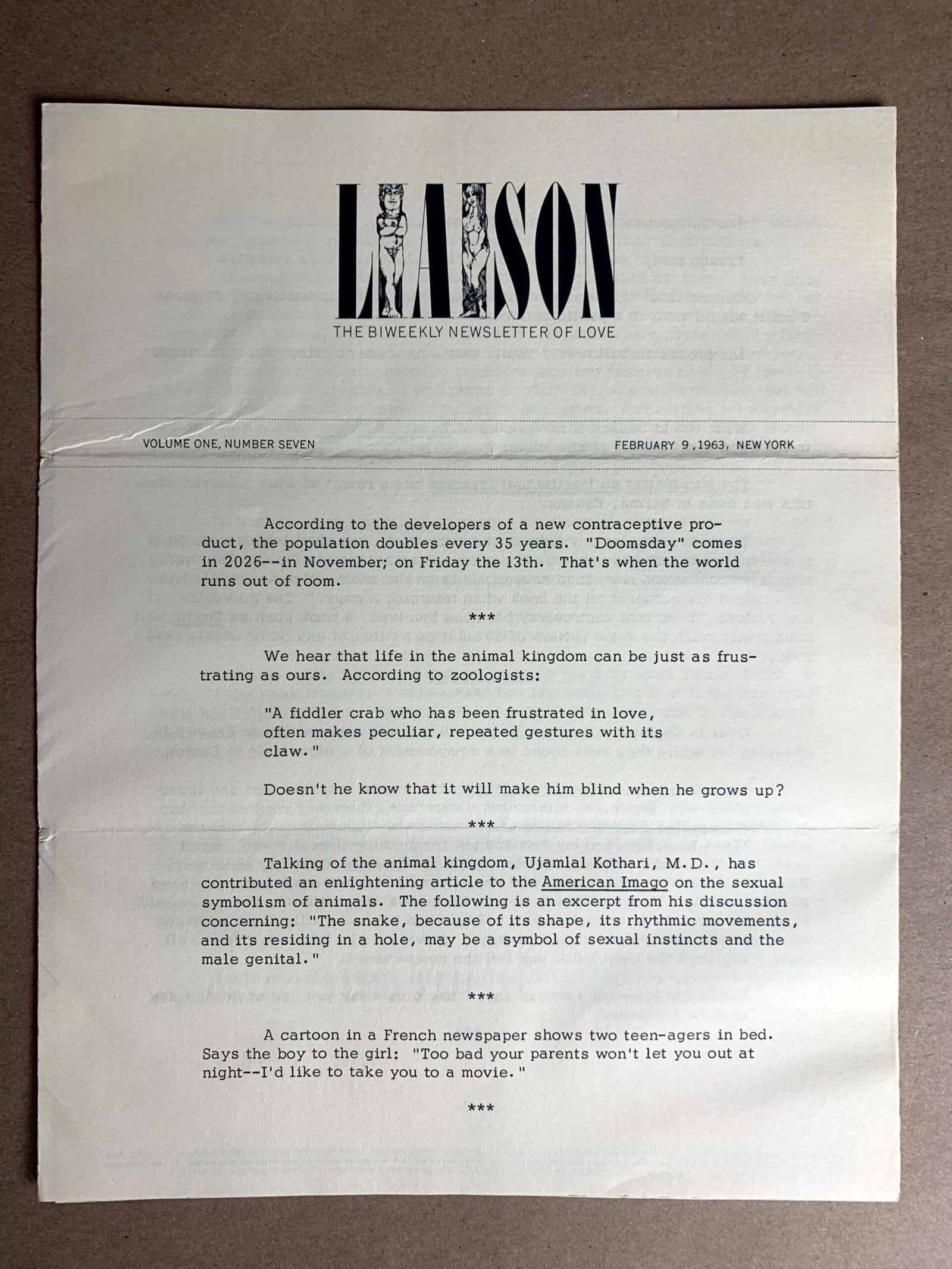 Gay Interest - Liaison Newsletter (1950's) US Mail (6 Pieces) Obscene Publications Act 1959 - 5