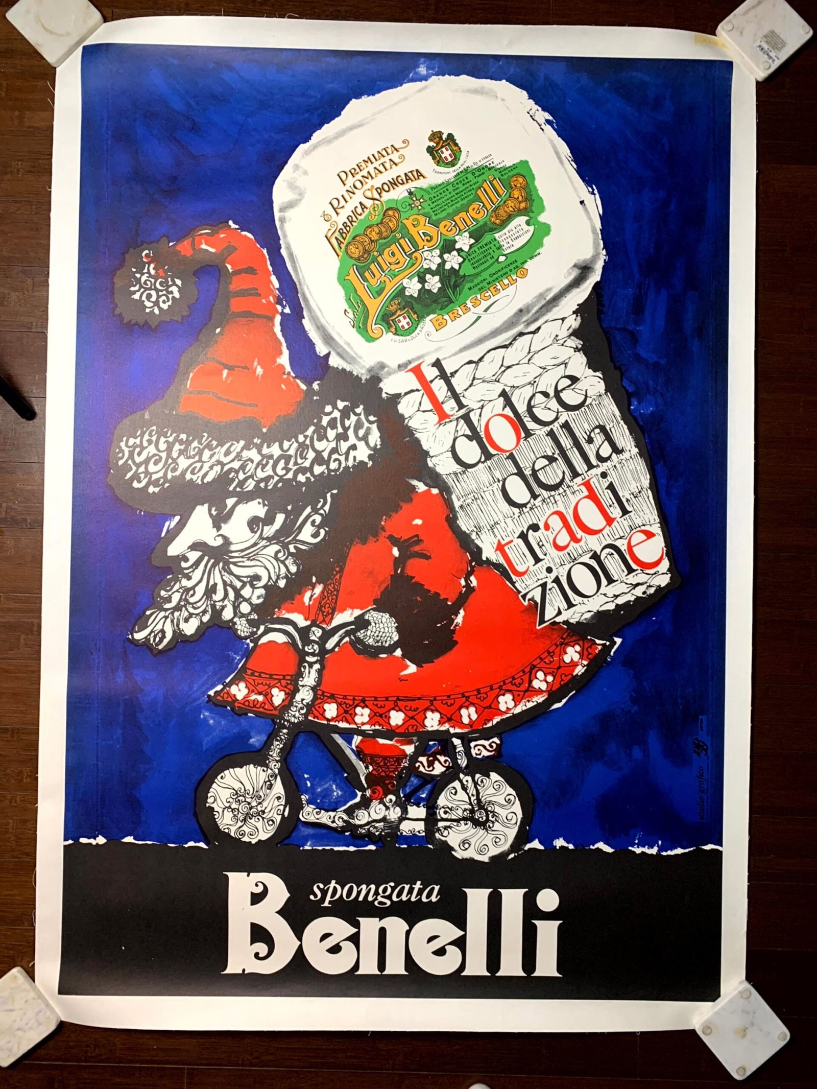 Benelli Candy - Art by Grafico (1952) 37.75"X54.75" Italian Advertising Poster LB (1 of 4)