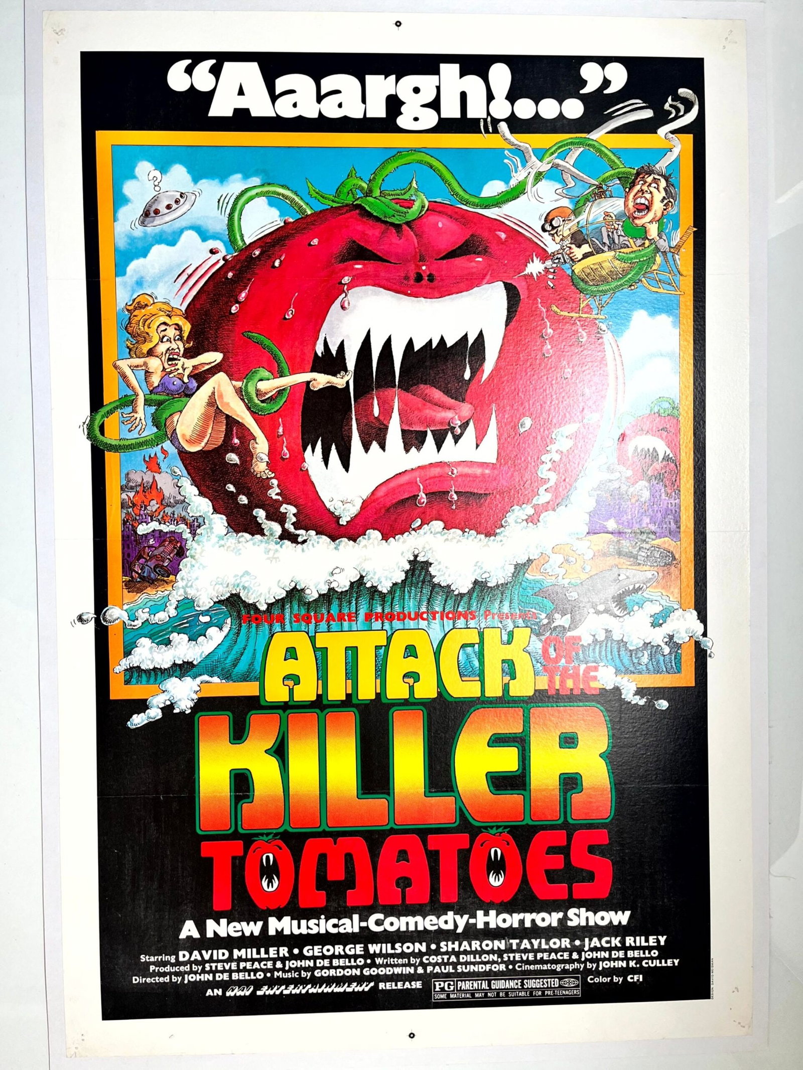 Attack of The Killer Tomatoes (1978) US One Sheet Movie Poster LB: Title: Attack of The Killer Tomatoes (1978) US One Sheet Movie Poster LB Description: Attack of The Killer Tomatoes (1978) US One Sheet Movie Poster LB Weight: 2 Reserve: $395.00 Shipping: Domestic: F