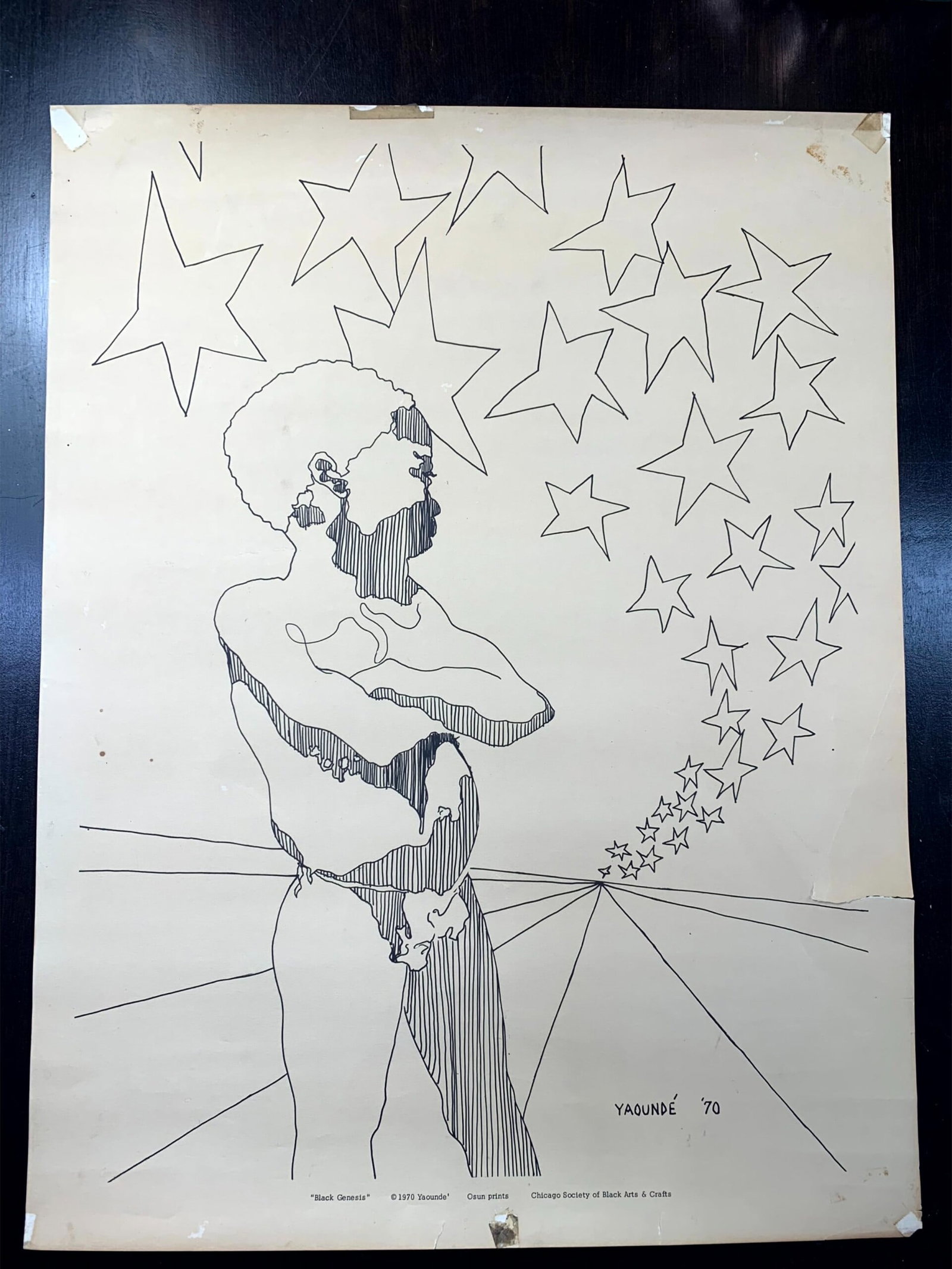 Art by Yaounde (1970) 20x26 3x US Protest Posters (1 of 7)