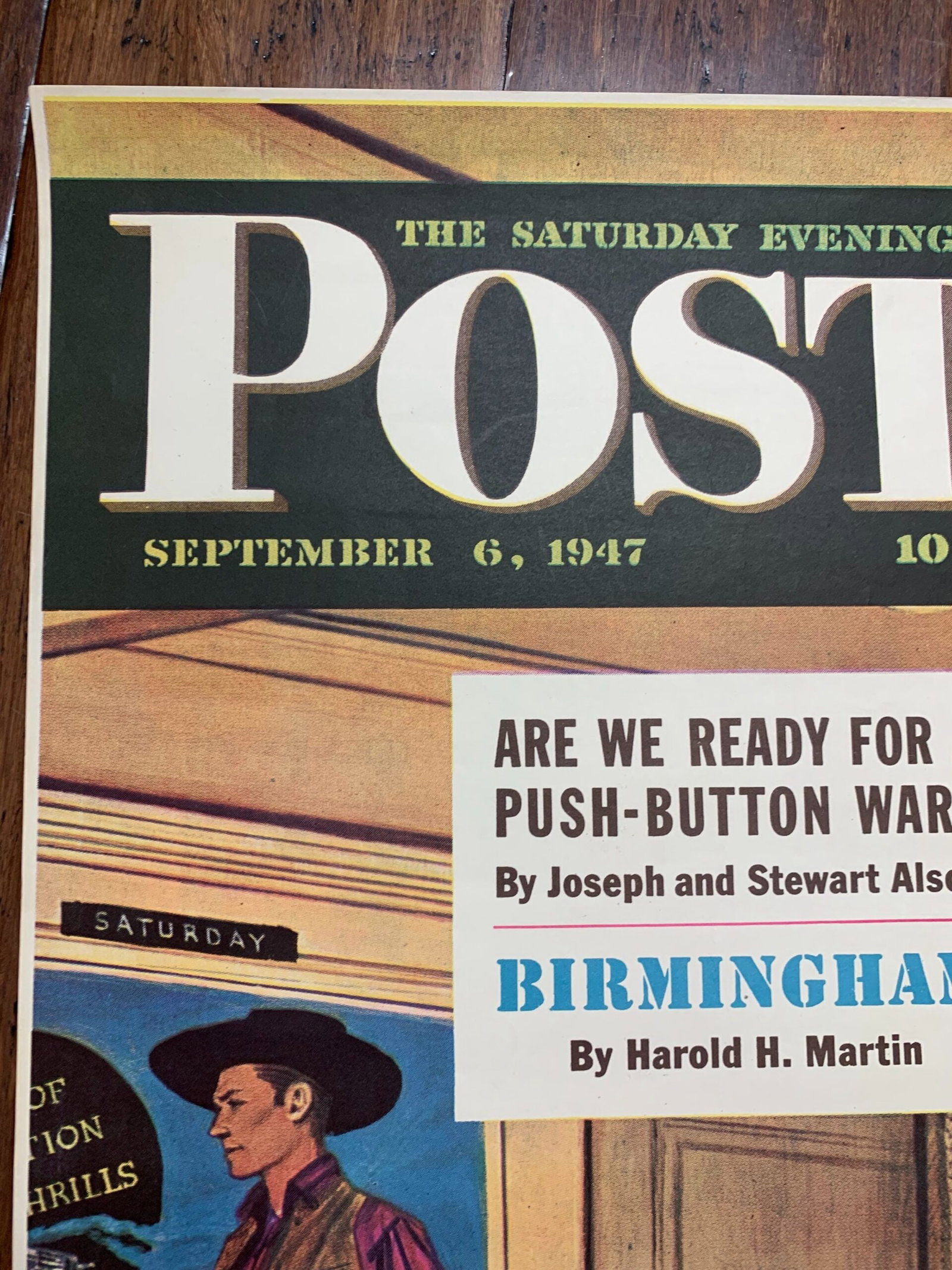 22x28 1947 Newstand Poster Saturday Evening Post - Art By Stevan Dohanos after The Movie - 2