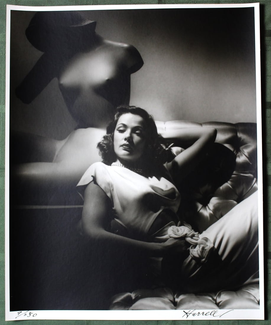 Gene Tierney By George Hurrell - 16x20 Signed US Photo - 2