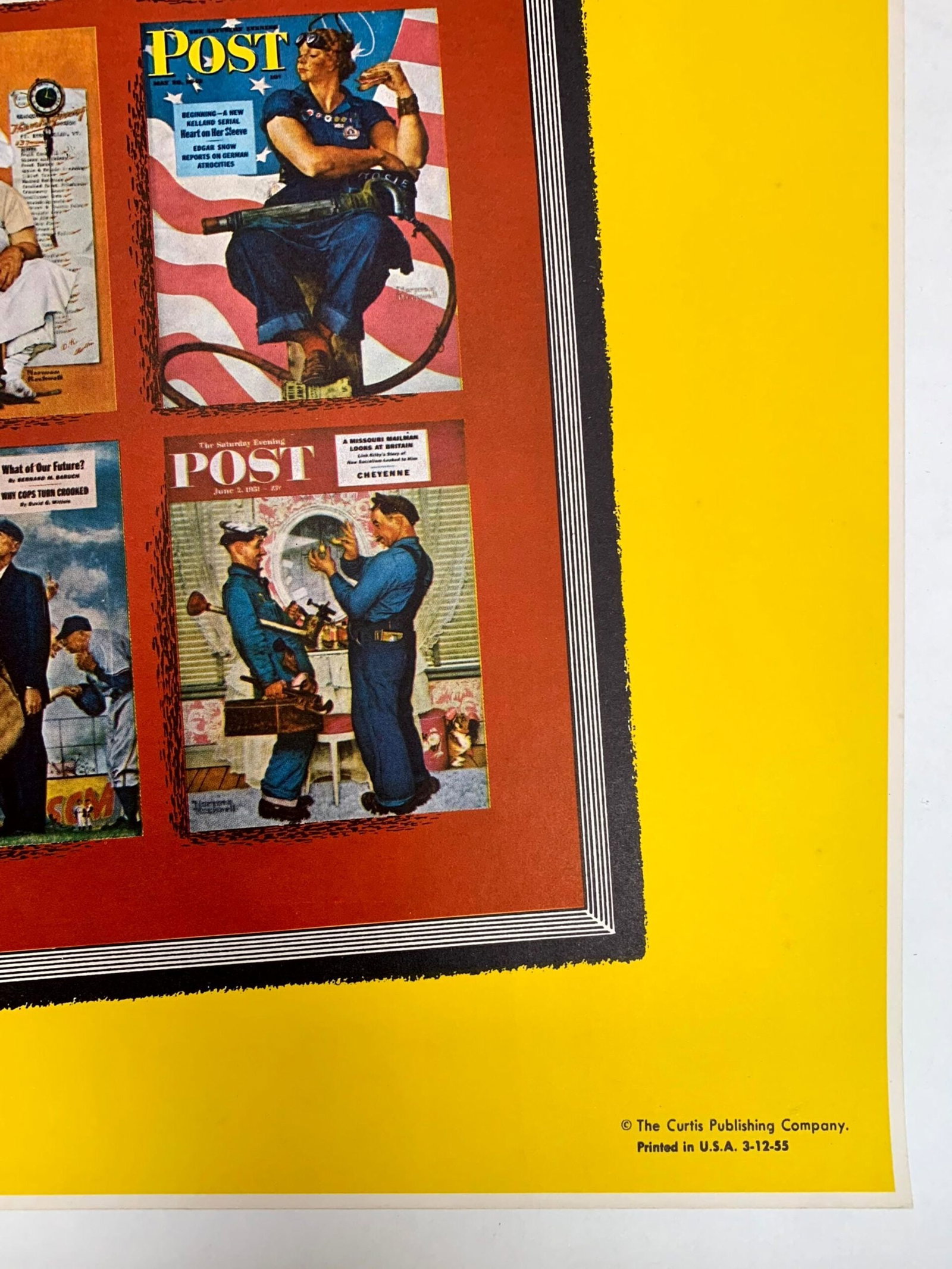 Saturday Evening Post - Norman Rockwell Covers (1955) 22"X28" Newstand Poster LB - 3